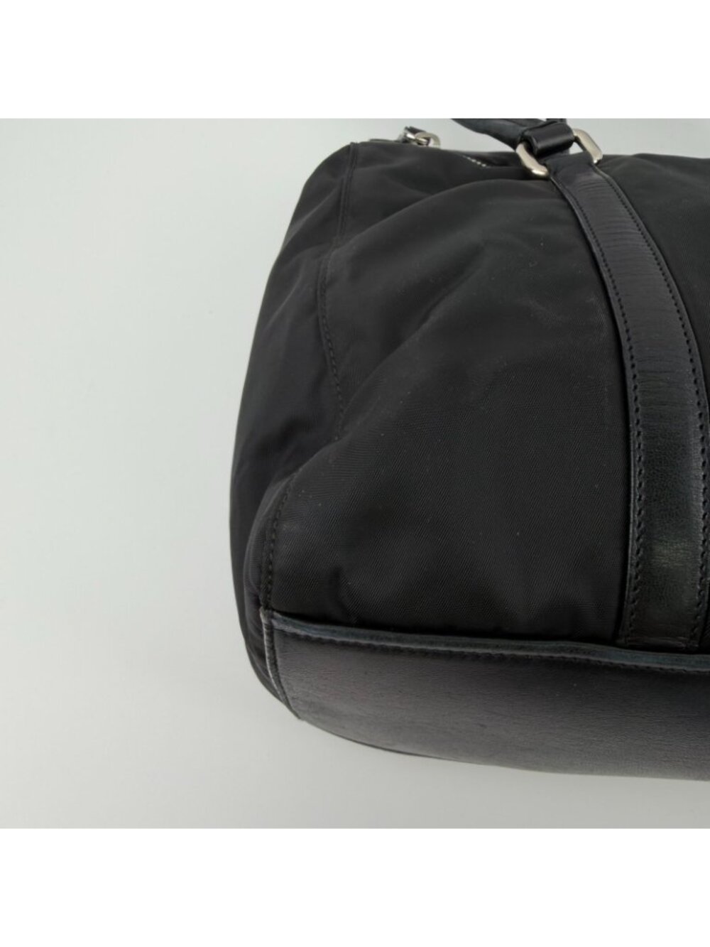 Prada Pocono Tote Black Nylon Leather Vintage - Picture 10 of 15
